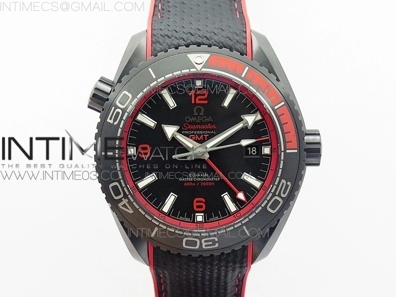 Planet Ocean 45.5mm Deep Black Real Ceramic VSF 1:1 Best Edition on Black Nylon Strap A8906 Super Clone